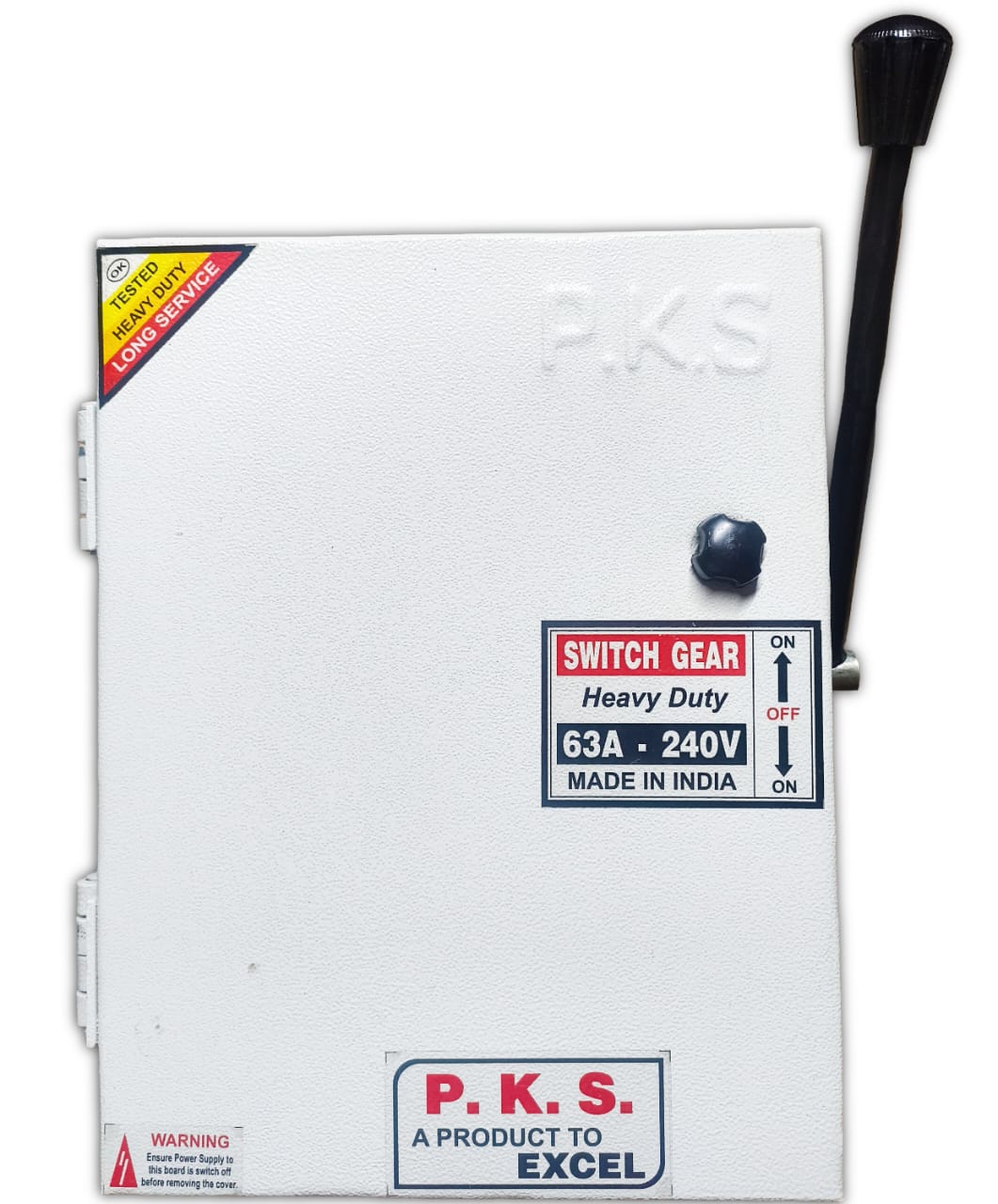 p.k.s. 63 amp 240v changeover electric switch box p.k.s. 63 amp 240v changeover electric switch box